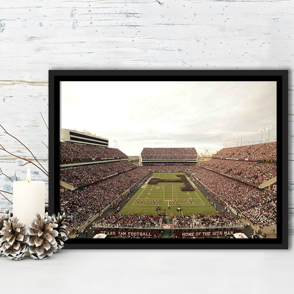 Kyle Field, Stadium Canvas, Sport Art, Framed Canvas Print Wall Art, Floating Frame