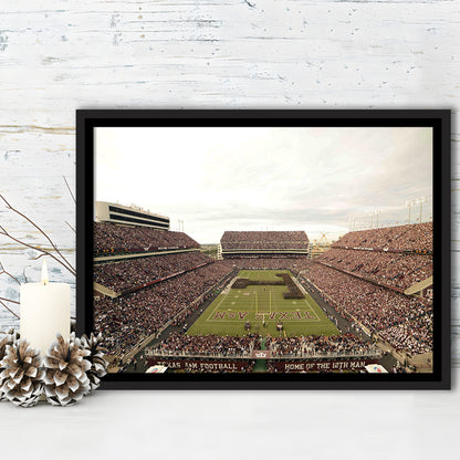 Kyle Field, Stadium Canvas, Sport Art, Framed Canvas Print Wall Art, Floating Frame