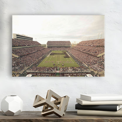 Kyle Field, Stadium Canvas, Sport Art, Gift for him, Man Cave Decor, Art Print, Canvas Print Wall Art