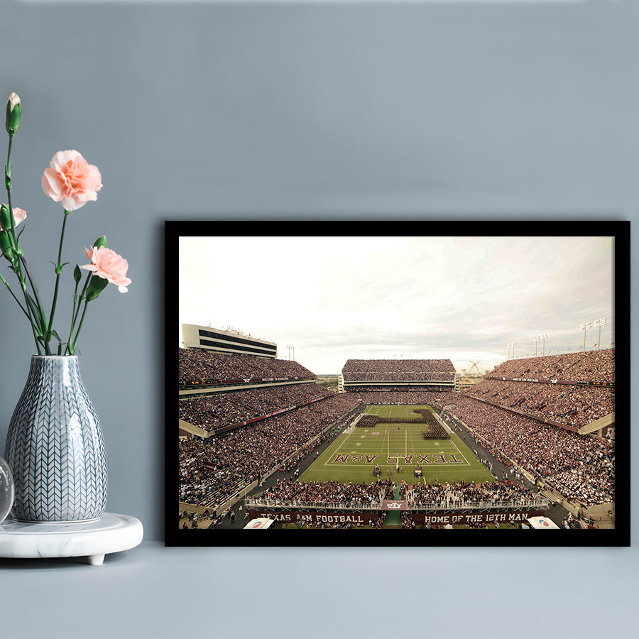 Kyle Field, Stadium Canvas, Sport Art, Gift for him, Framed Art Print Wall Decor, Picture Framed