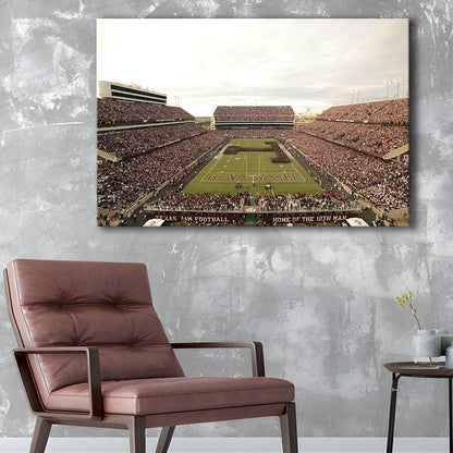 Kyle Field, Stadium Canvas, Sport Art, Gift for him, Man Cave Decor, Art Print, Canvas Print Wall Art