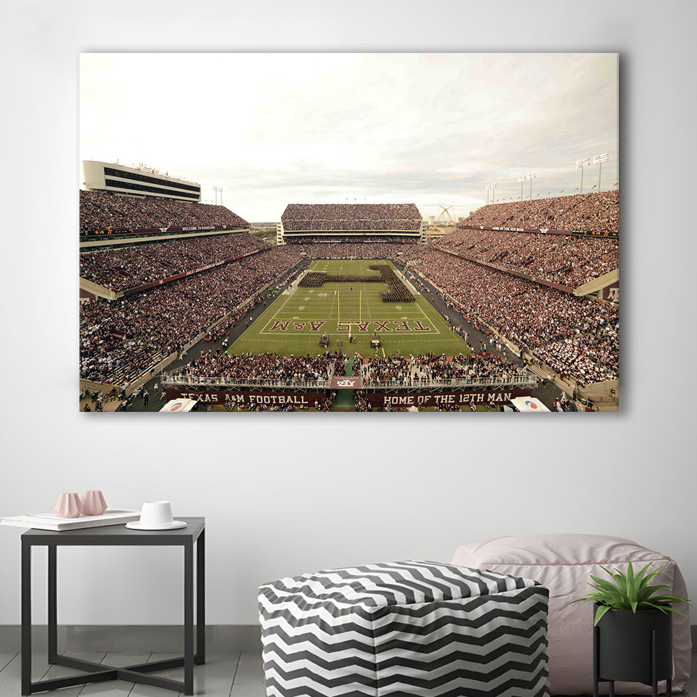 Kyle Field, Stadium Canvas, Sport Art, Gift for him, Man Cave Decor, Art Print, Canvas Print Wall Art