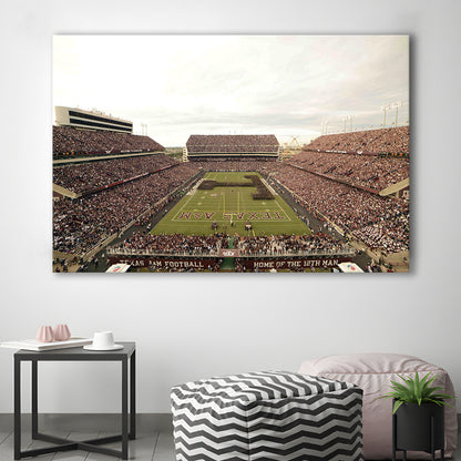 Kyle Field, Stadium Canvas, Sport Art, Gift for him, Man Cave Decor, Art Print, Canvas Print Wall Art
