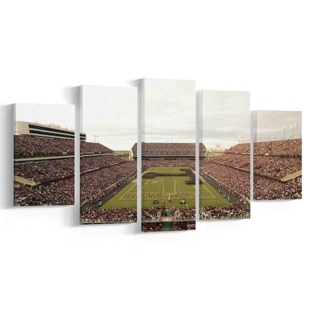 Kyle Field, Stadium Canvas, Sport Art, Gift for him, 5 Panel, Large Canvas, Canvas Print Wall Art