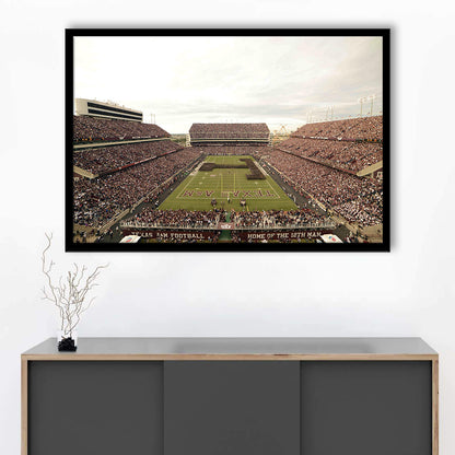Kyle Field, Stadium Canvas, Sport Art, Gift for him, Framed Art Print Wall Decor, Picture Framed