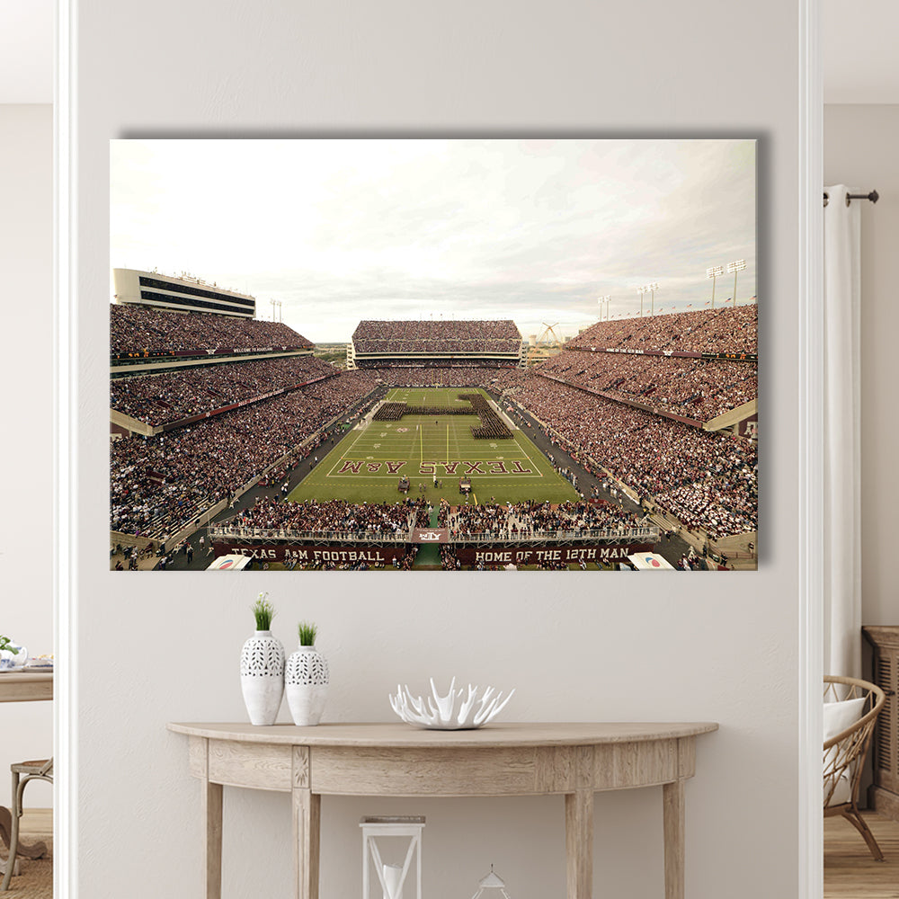 Kyle Field, Stadium Canvas, Sport Art, Gift for him, Man Cave Decor, Art Print, Canvas Print Wall Art