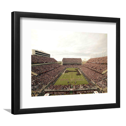 Kyle Field, Stadium Canvas, Sport Art, Gift for him, White Border Framed Art Print Wall Decor