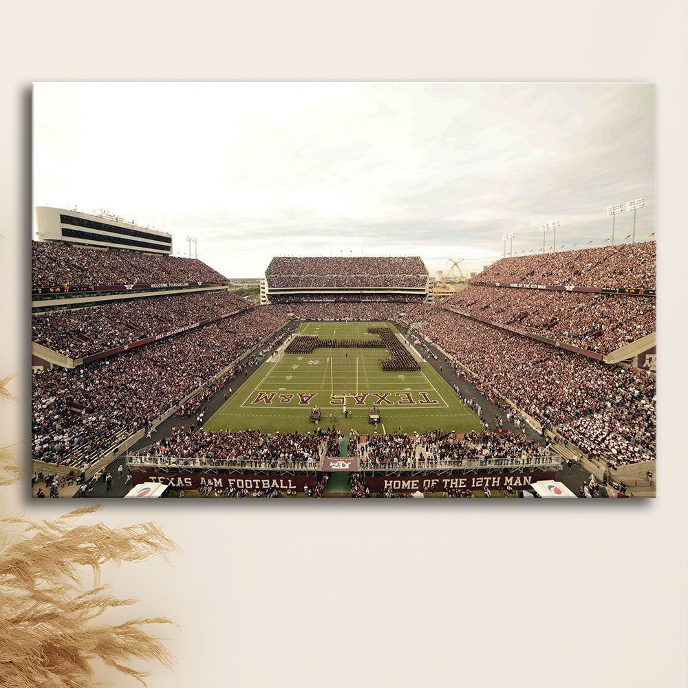 Kyle Field, Stadium Canvas, Sport Art, Gift for him, Man Cave Decor, Art Print, Canvas Print Wall Art