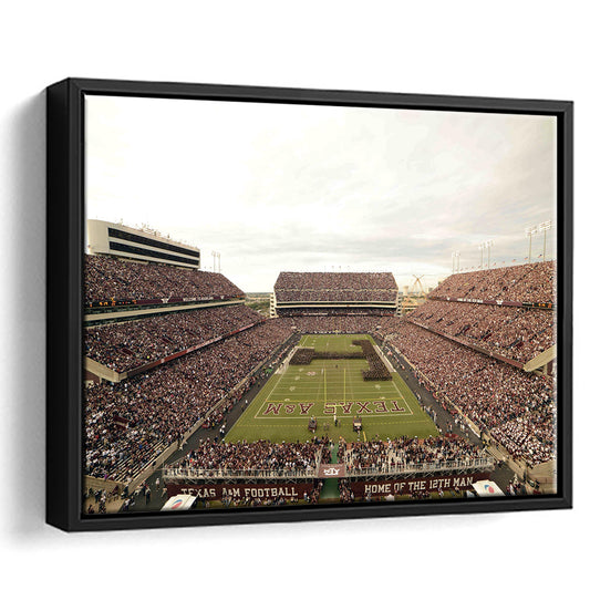 Kyle Field, Stadium Canvas, Sport Art, Framed Canvas Print Wall Art, Floating Frame