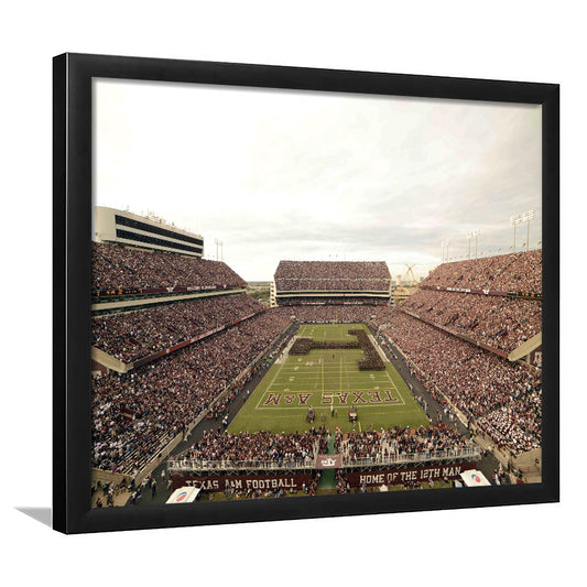 Kyle Field, Stadium Canvas, Sport Art, Gift for him, Framed Art Print Wall Decor, Picture Framed