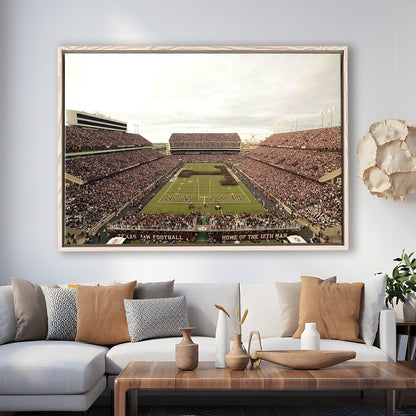 Kyle Field, Stadium Canvas, Sport Art, Framed Canvas Print Wall Art, Floating Frame