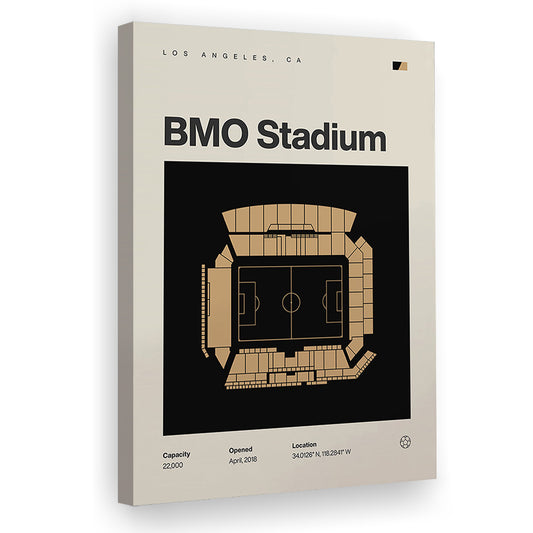 LAFC Stadium Print, Los Angeles BMO Stadium Soccer Print, Fan Gifts, Sport Art, Canvas Print Wall Art