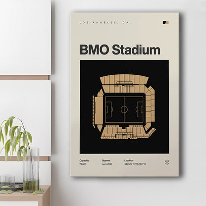 LAFC Stadium Print, Los Angeles BMO Stadium Soccer Print, Fan Gifts, Sport Art, Canvas Print Wall Art