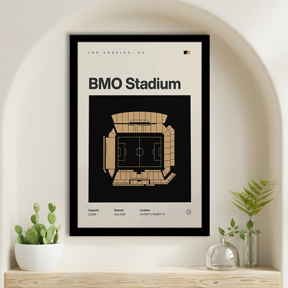 LAFC Stadium Print, Los Angeles BMO Stadium Soccer Print, Gifts for him, Sport Art, Framed Art Print Wall Decor