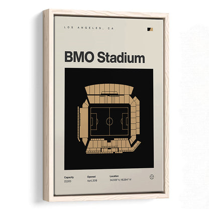 LAFC Stadium Print, Los Angeles BMO Stadium Soccer Print, Man Cave Gift, Floating Framed Canvas Print Wall Art