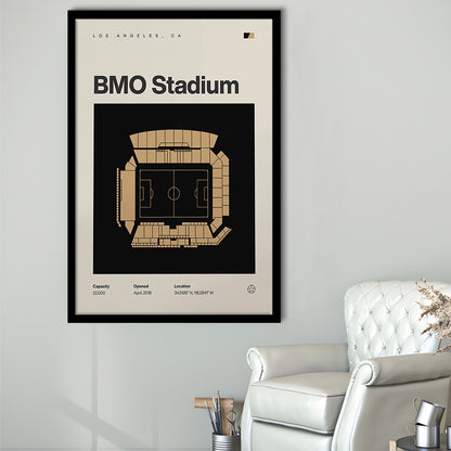 LAFC Stadium Print, Los Angeles BMO Stadium Soccer Print, Gifts for him, Sport Art, Framed Art Print Wall Decor