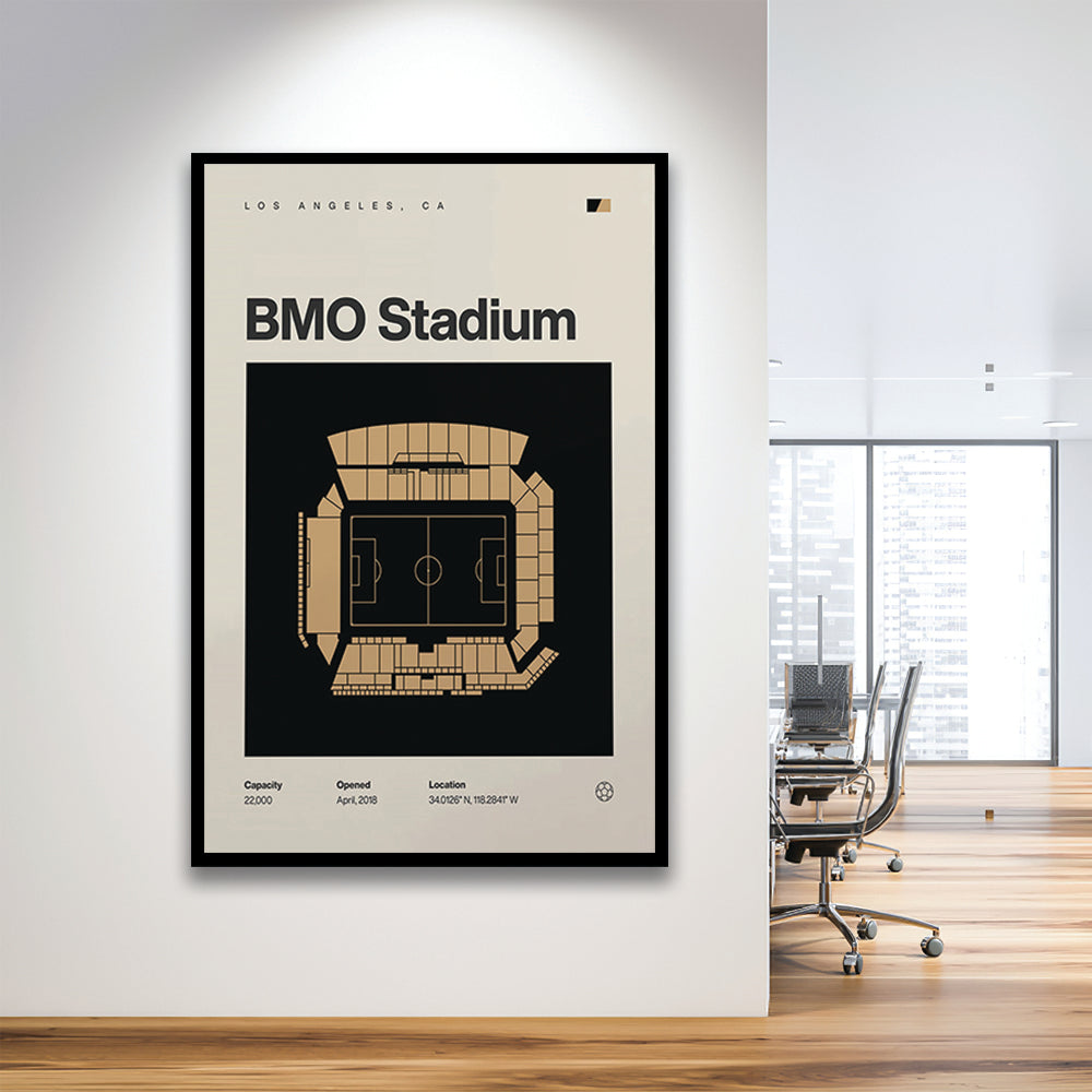 LAFC Stadium Print, Los Angeles BMO Stadium Soccer Print, Gifts for him, Sport Art, Framed Art Print Wall Decor