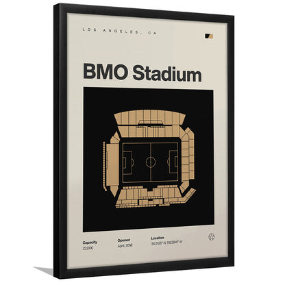 LAFC Stadium Print, Los Angeles BMO Stadium Soccer Print, Gifts for him, Sport Art, Framed Art Print Wall Decor