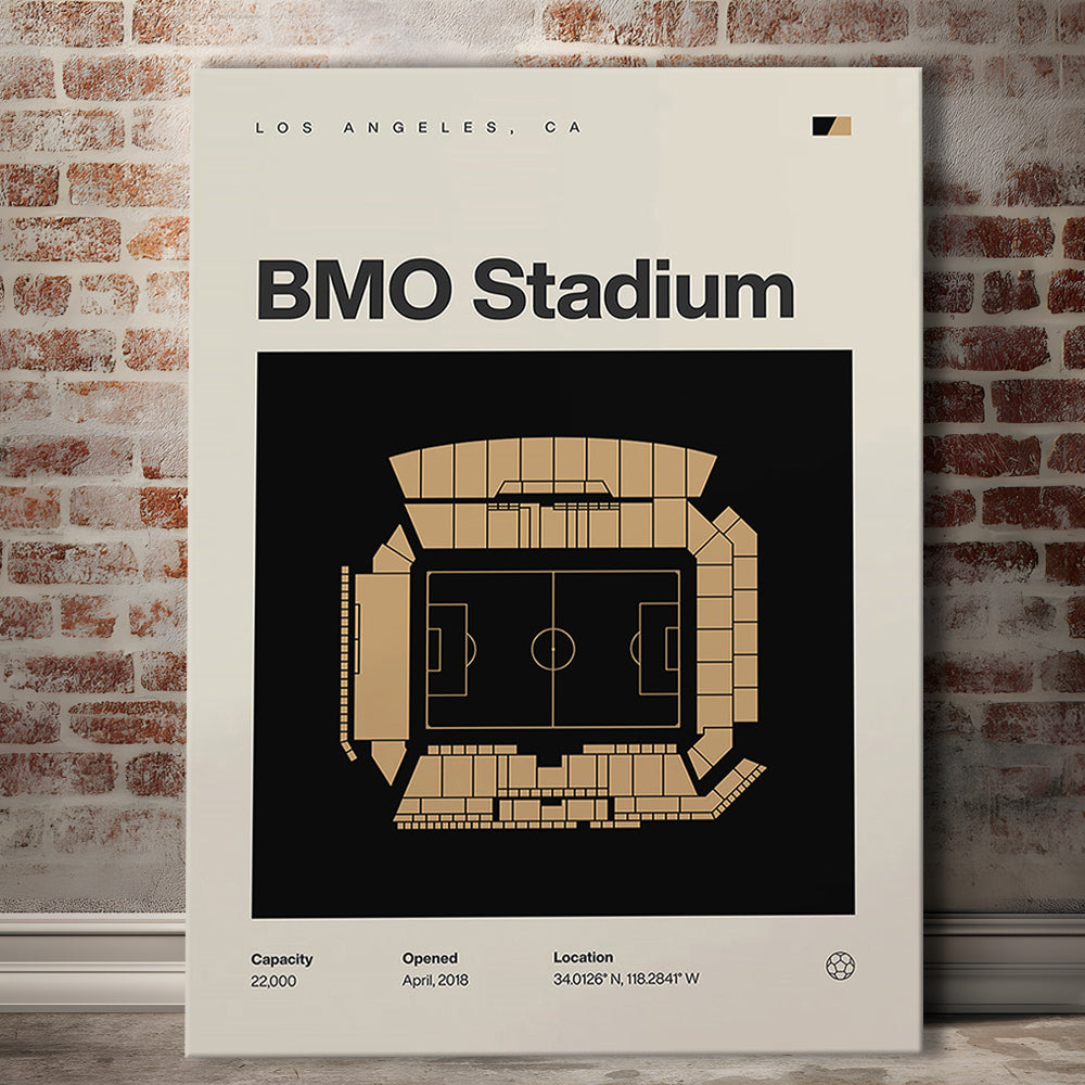 LAFC Stadium Print, Los Angeles BMO Stadium Soccer Print, Fan Gifts, Sport Art, Canvas Print Wall Art