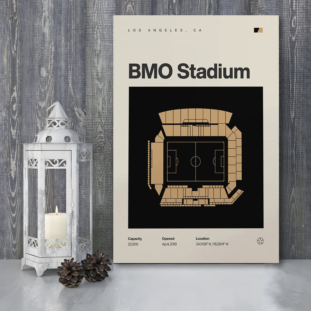 LAFC Stadium Print, Los Angeles BMO Stadium Soccer Print, Fan Gifts, Sport Art, Canvas Print Wall Art