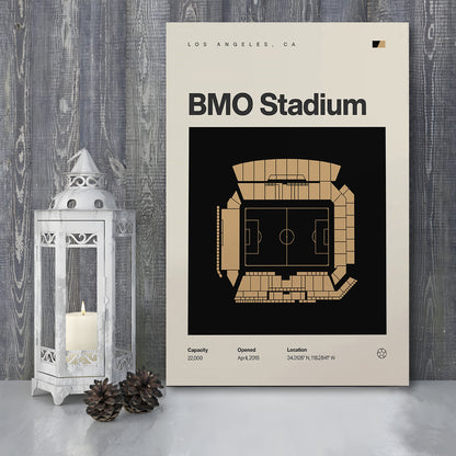 LAFC Stadium Print, Los Angeles BMO Stadium Soccer Print, Fan Gifts, Sport Art, Canvas Print Wall Art