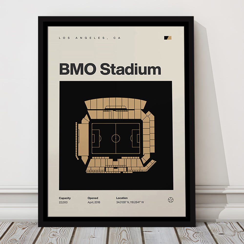 LAFC Stadium Print, Los Angeles BMO Stadium Soccer Print, Man Cave Gift, Floating Framed Canvas Print Wall Art