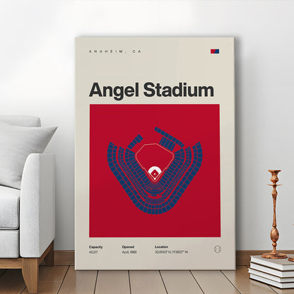 LA Angels Stadium Print, Los Angeles Angel Stadium Print, Fan Gifts, Sport Art, Canvas Print Wall Art