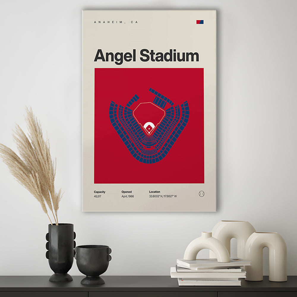 LA Angels Stadium Print, Los Angeles Angel Stadium Print, Fan Gifts, Sport Art, Canvas Print Wall Art