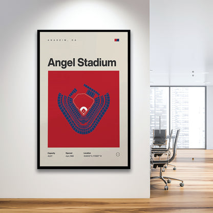 LA Angels Stadium Print, Los Angeles Angel Stadium Print, Gifts for him, Sport Art, Framed Art Print Wall Decor