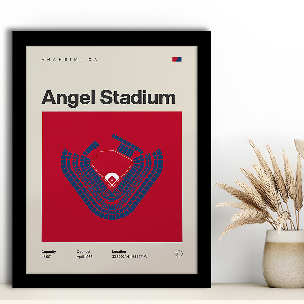LA Angels Stadium Print, Los Angeles Angel Stadium Print, Gifts for him, Sport Art, Framed Art Print Wall Decor