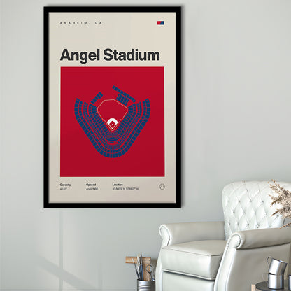 LA Angels Stadium Print, Los Angeles Angel Stadium Print, Gifts for him, Sport Art, Framed Art Print Wall Decor