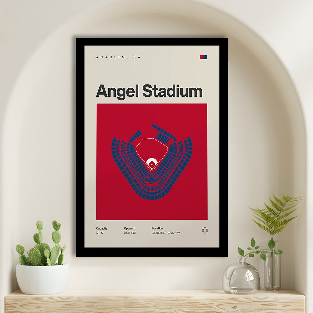 LA Angels Stadium Print, Los Angeles Angel Stadium Print, Gifts for him, Sport Art, Framed Art Print Wall Decor