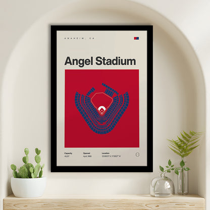 LA Angels Stadium Print, Los Angeles Angel Stadium Print, Gifts for him, Sport Art, Framed Art Print Wall Decor