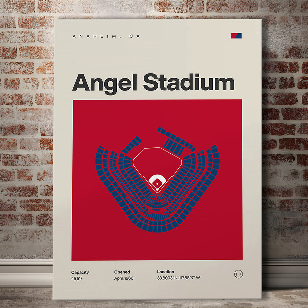 LA Angels Stadium Print, Los Angeles Angel Stadium Print, Fan Gifts, Sport Art, Canvas Print Wall Art