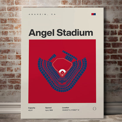 LA Angels Stadium Print, Los Angeles Angel Stadium Print, Fan Gifts, Sport Art, Canvas Print Wall Art