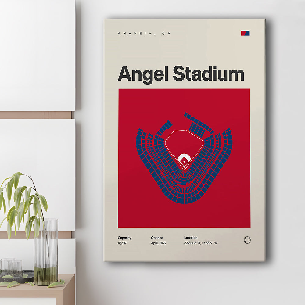 LA Angels Stadium Print, Los Angeles Angel Stadium Print, Fan Gifts, Sport Art, Canvas Print Wall Art