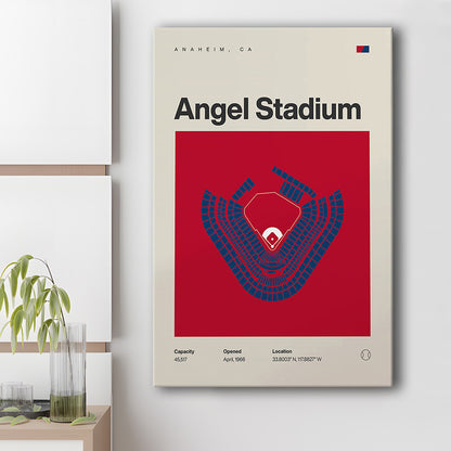 LA Angels Stadium Print, Los Angeles Angel Stadium Print, Fan Gifts, Sport Art, Canvas Print Wall Art