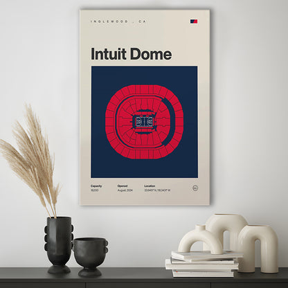 LA Clippers Stadium Print, Los Angeles Intuit Dome Print, Fan Gifts, Sport Art, Canvas Print Wall Art