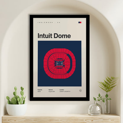 LA Clippers Stadium Print, Los Angeles Intuit Dome Print, Gifts for him, Sport Art, Framed Art Print Wall Decor