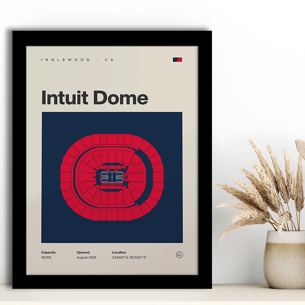 LA Clippers Stadium Print, Los Angeles Intuit Dome Print, Gifts for him, Sport Art, Framed Art Print Wall Decor
