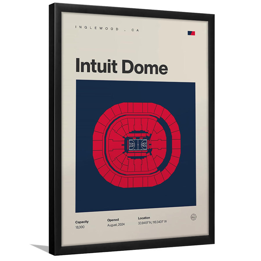 LA Clippers Stadium Print, Los Angeles Intuit Dome Print, Gifts for him, Sport Art, Framed Art Print Wall Decor