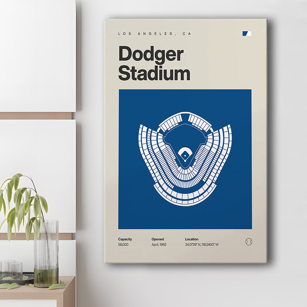 LA Dodgers Stadium Print, Los Angeles Dodger Stadium Print, Fan Gifts, Sport Art, Canvas Print Wall Art