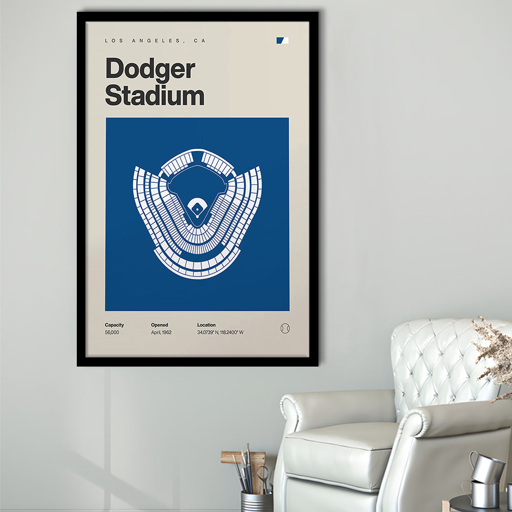 LA Dodgers Stadium Print, Los Angeles Dodger Stadium Print, Gifts for him, Sport Art, Framed Art Print Wall Decor