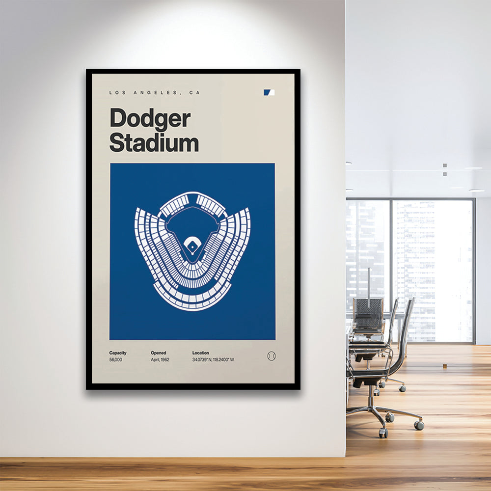 LA Dodgers Stadium Print, Los Angeles Dodger Stadium Print, Gifts for him, Sport Art, Framed Art Print Wall Decor