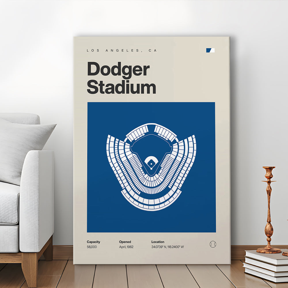 LA Dodgers Stadium Print, Los Angeles Dodger Stadium Print, Fan Gifts, Sport Art, Canvas Print Wall Art