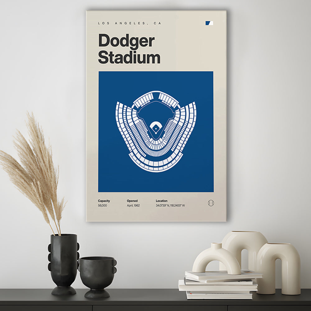 LA Dodgers Stadium Print, Los Angeles Dodger Stadium Print, Fan Gifts, Sport Art, Canvas Print Wall Art