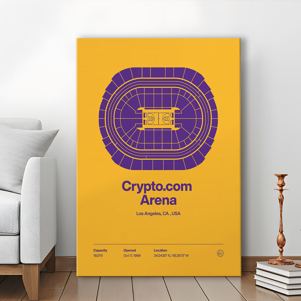 LA Lakers Stadium Print, Los Angeles Crypto.com Arena Stadium Print, Fan Gifts, Sport Art, Canvas Print Wall Art