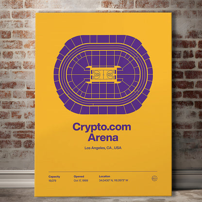 LA Lakers Stadium Print, Los Angeles Crypto.com Arena Stadium Print, Fan Gifts, Sport Art, Canvas Print Wall Art