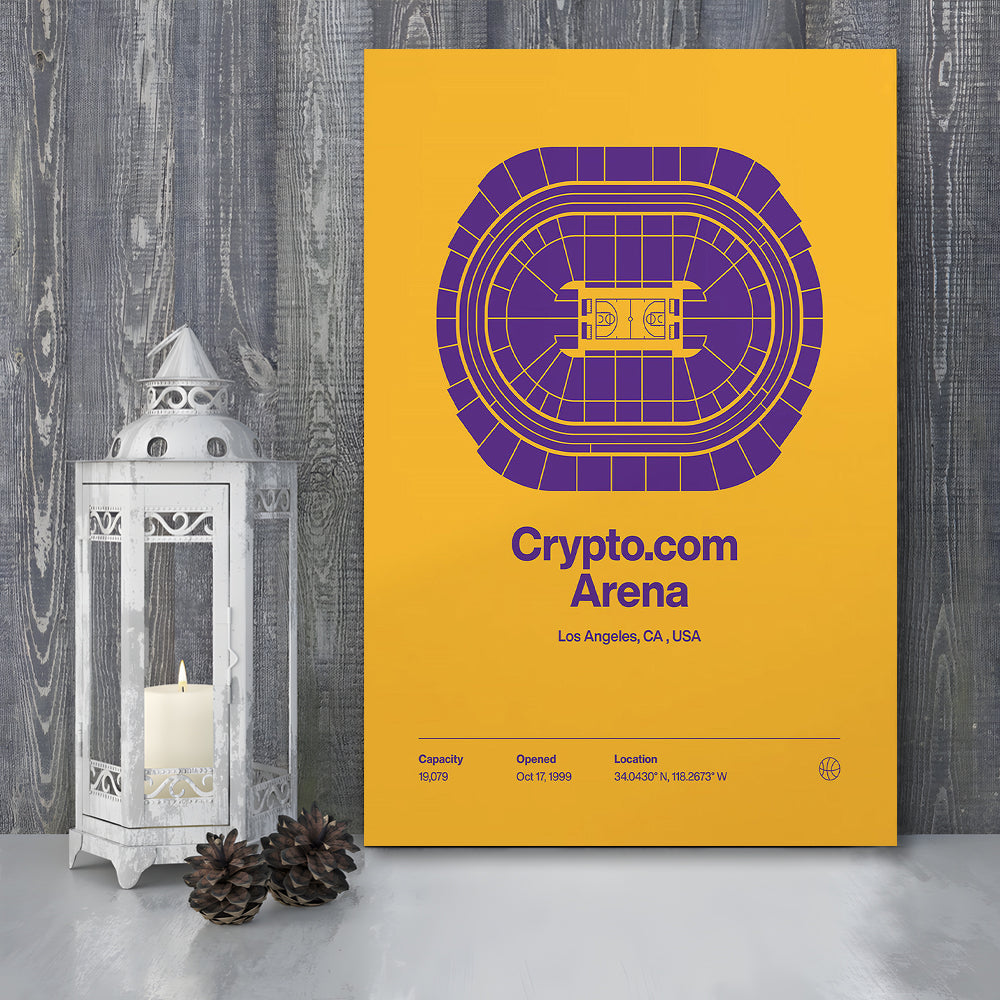 LA Lakers Stadium Print, Los Angeles Crypto.com Arena Stadium Print, Fan Gifts, Sport Art, Canvas Print Wall Art