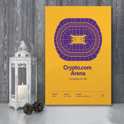 LA Lakers Stadium Print, Los Angeles Crypto.com Arena Stadium Print, Fan Gifts, Sport Art, Canvas Print Wall Art